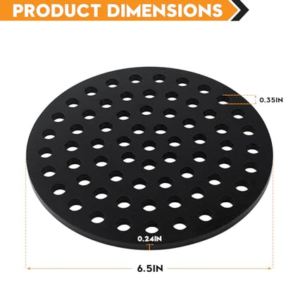 6.5 Inch Cast Iron Drain Cover, Basement Floor Drain Cover, 1 Pack | commercial floor drain cover; cast iron floor drain strainer; garage drain cover; floor drain flood guard