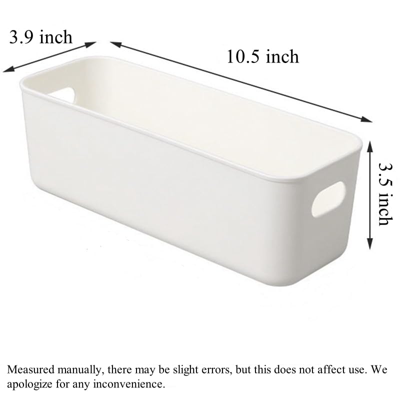 Multi-purpose small storage bins, Storing phone cases, socks, stationery,small items. PP plastic,Organizer and Storage for Sinks,Bathroom, Bedrooms, Vanity tables，Kitchens.10.5x 3.9x 3.5 Inch (3)