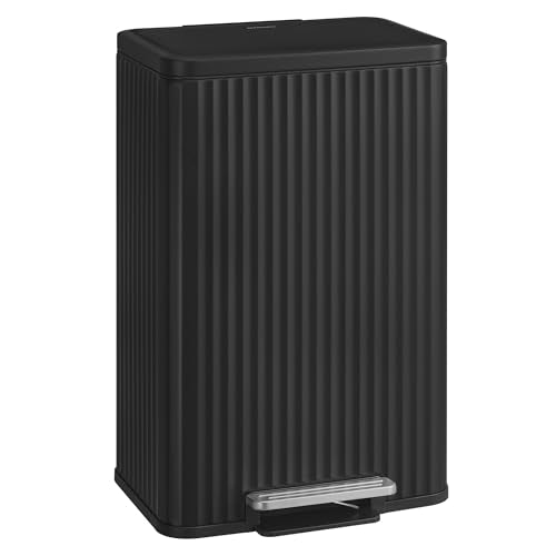 Trash Can, 13 Gallon (50 L) Garbage Can for Kitche... (Ink Black)