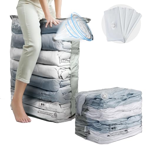 Vacuum Storage Bags 4 Pack, Jumbo Cube (31x40x15 I... (4 Count | Cream)