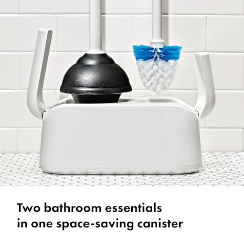 OXO Good Grips Toilet Brush & Plunger Set - White