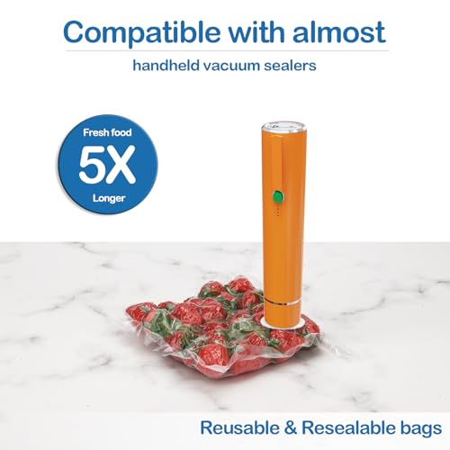 40PCS Vacuum Sealer Bags for Food with Air Valve, Reusable Sous Vide Bags (20 large+20 small)