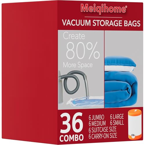 Vacuum Seal Bags for Clothing Travel & Home Storag... (36 Count | 36 Combo)