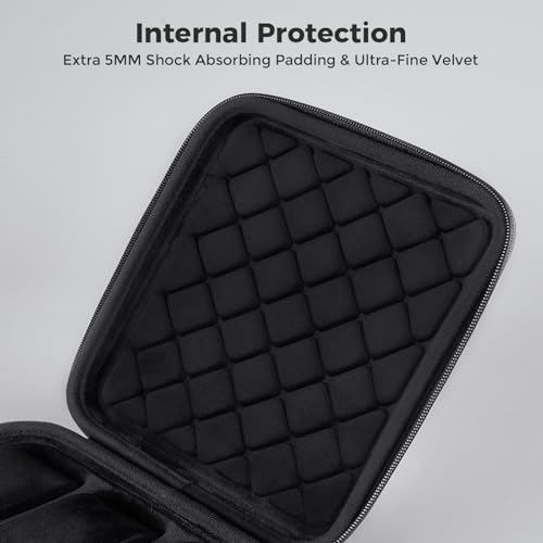 ProCase 6-Slot Travel Watch Case for Men, Hard Shell Storage Box -Black | Travel Watch Box for Watch Bracelet Accessories, Zippered Organizer Bag Fathers Day Gift for Dad