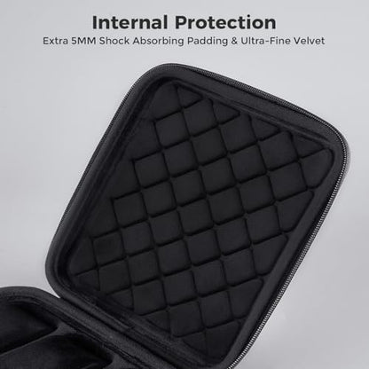ProCase 6-Slot Travel Watch Case for Men, Hard Shell Storage Box -Black | Travel Watch Box for Watch Bracelet Accessories, Zippered Organizer Bag Fathers Day Gift for Dad