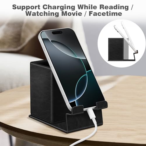FINTIE Pencil Holder With Phone Stand, Eyeglasses Holder, Desktop Organizer | Nightstand Glasses Holder, Desktop Organizer, For Remote/Pen Storage, Office Supplies Case, Home Decor