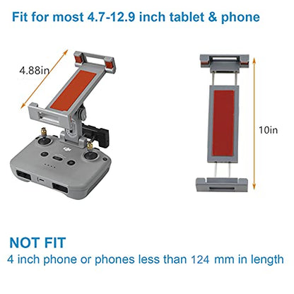 Hanatora RC-N3 N2 N1 N1C Remote Controller 4.7-13 Inch Tablet Holder Mount for DJI Flip,Neo,Air 3S/3/2S/2,Mavic 3 Classic,Mini 4K/5/4 Pro/3/2/2 SE Drone,Extended Control Phone Clip with Lanyard