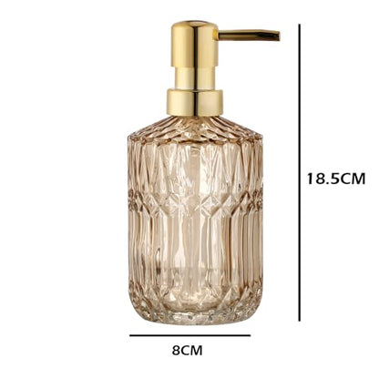 YunNasi Soap Dispenser with Pump Refillable | Liquid Hand Soap Dish Soap Dispensers for Bathroom Counter, Kitchen Sink, Amber
