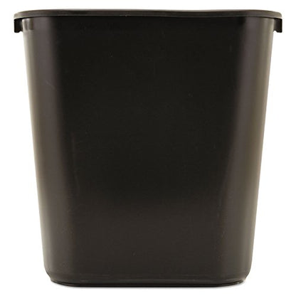 Rubbermaid Commercial Products Deskside Wastebasket/Trash Can, 3.25-Gallon/13-Quart, Black, Small, for Bedroom/Bathroom/Office, Fits Under Desk/Sink/Cabinet