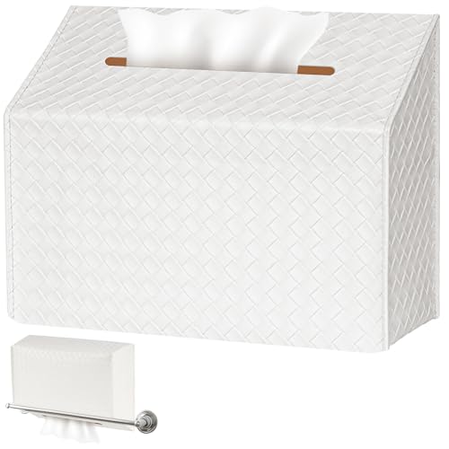 NiHome PU Leather Tissue Box Cover for Kleenex Hand Towels, Versatile Design for Countertops and Towel Racks, Leather Enhances Home Decor, Easy to Use with Exquisite Edging Craftsmanship