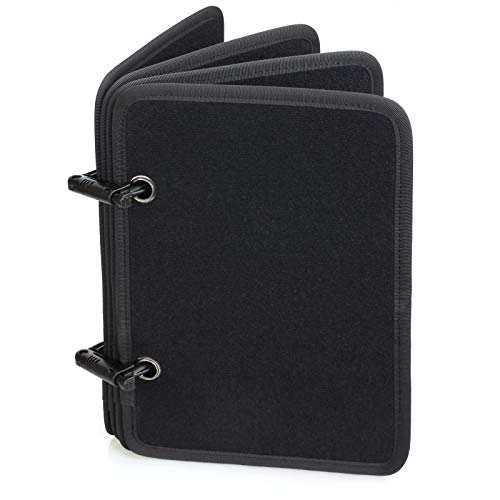 LIVANS Patch Booklet Organizer, Flip-Page Patch Book | Mini Display Patches Panel Board with Removable Ring Binders, for Morale Patches, Badges, and Collections