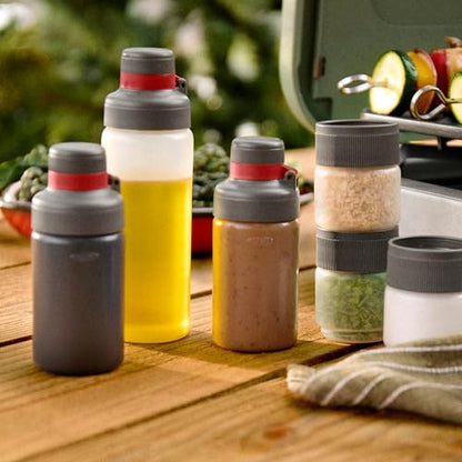 OXO Outdoor 7-Piece Spice Shaker & Squeeze Bottle Set | 7-Piece