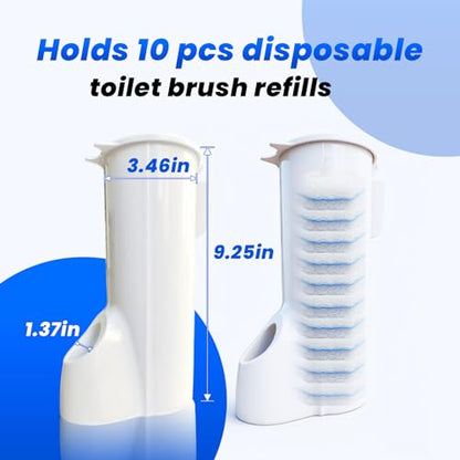 2 Packs Toilet Caddy Wand Holder (Holder Only, No Wand), Disposable Brush Kit, Stand Toilet Cleaning Starter Kit, Wall Mounted Storage Caddy.