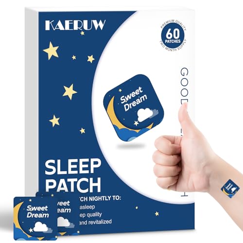 Sleep Patches for Adults with Magnesium and Sour Cherry Extract | Plant-Based Formula - Easy to Use for Men and Women - 1 Box 60 Count-SP01
