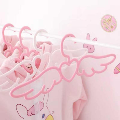 Cute Angel Wing Clothes Hanger - Heart-Shaped Design for Dorm Room - Perfect for Ties, Scarves, and Accessories (20 Pcs)