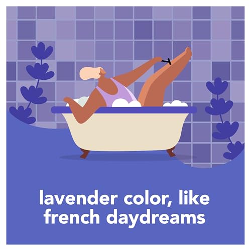 joy lavender razor for women, shave kit with 1 handle + 3 razor blade refills, includes shower holder