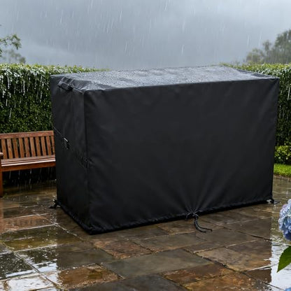 Outdoor Storage Box Cover for TARKARI 320 Gallon Deck Box | Waterproof Resin Storage Bin Cover Deck Box Covers-68" L x 32" W x 33" H