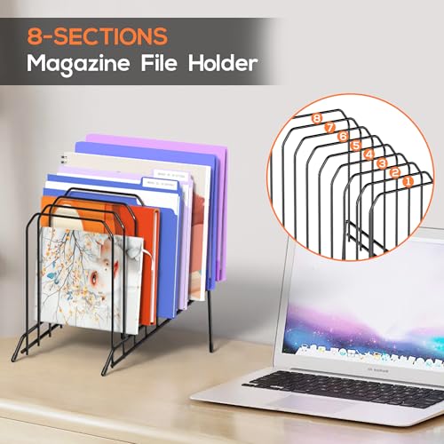 Incline Desk Magazine Folder Holder File Organizer with 8-Section