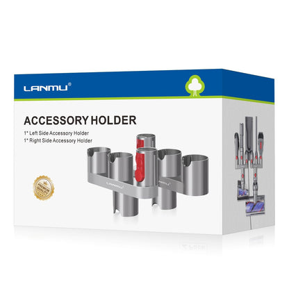LANMU Accessory Holder Compatible with Dyson V15 V11 V10 V8 V7 Outsize Gen5 Cordless Stick Vacuum Cleaner, Drill Free Docking Station Attachments Organizer, Fit Accessories and Parts Storage