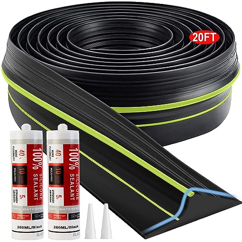 Universal Garage Door Threshold Seal Strip 20FT Ki... (Rubber)