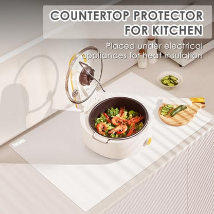 31.5" x 23.6" Extra Large Silicone Mat for Resin Casting, Epoxy and Crafts | Nonstick Silicone Sheet for Jewelry Casting Molds, Clear Countertop Protector Mat Heat Resistant Placemats by Foepoge