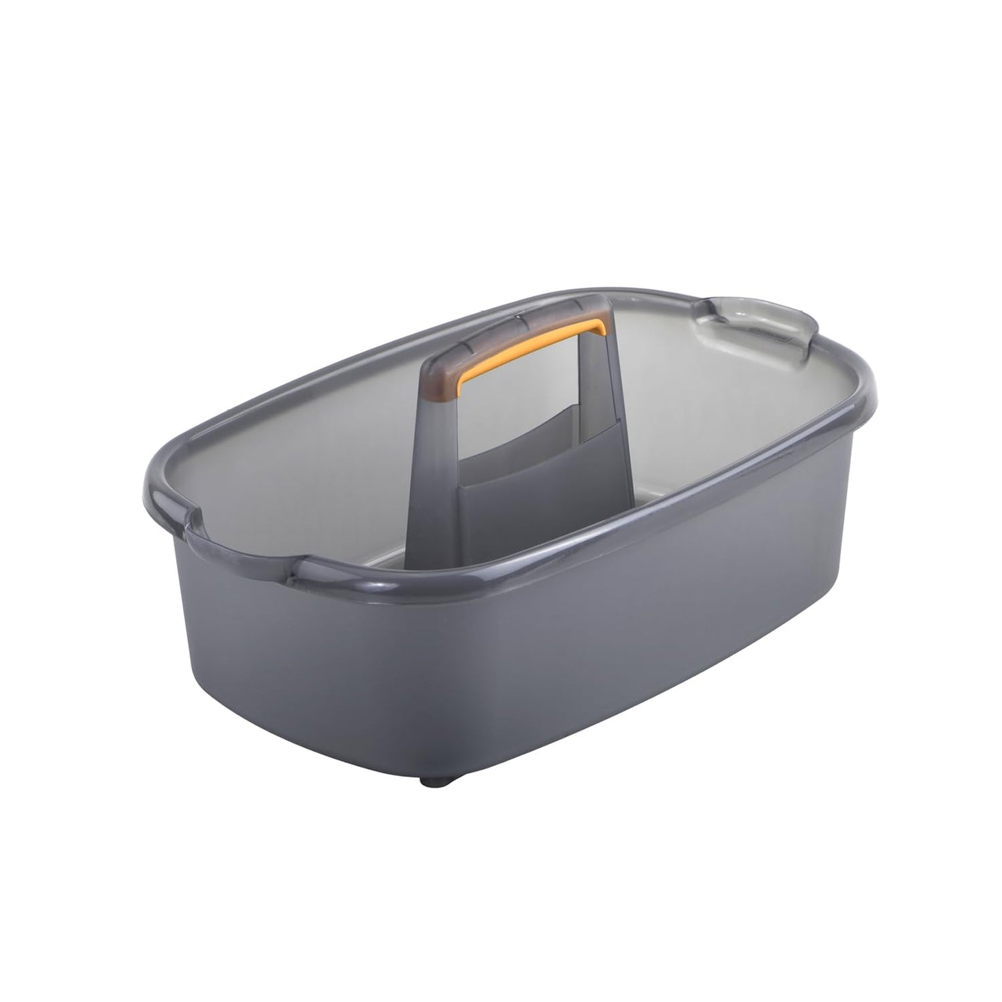 Casabella Cleaning Storage Caddy with Handle Plastic Multipurpose Organizer, Rectangle, 1.85-Gallon, Gray