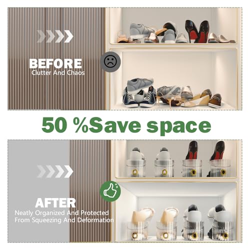 Adjustable Shoe Slot Organizer for Closet Space Saver(10-Pack)