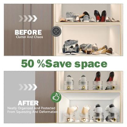 Adjustable Shoe Slot Organizer for Closet Space Saver(10-Pack)