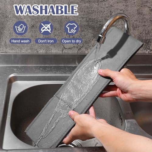 9-Pack Foldable Drawer Organizers Foldable Storage Bins – Clothing Drawer Organizer for Clothes, Dark Grey (10.6"x5.5"x4.3", Non-Woven Fabric)