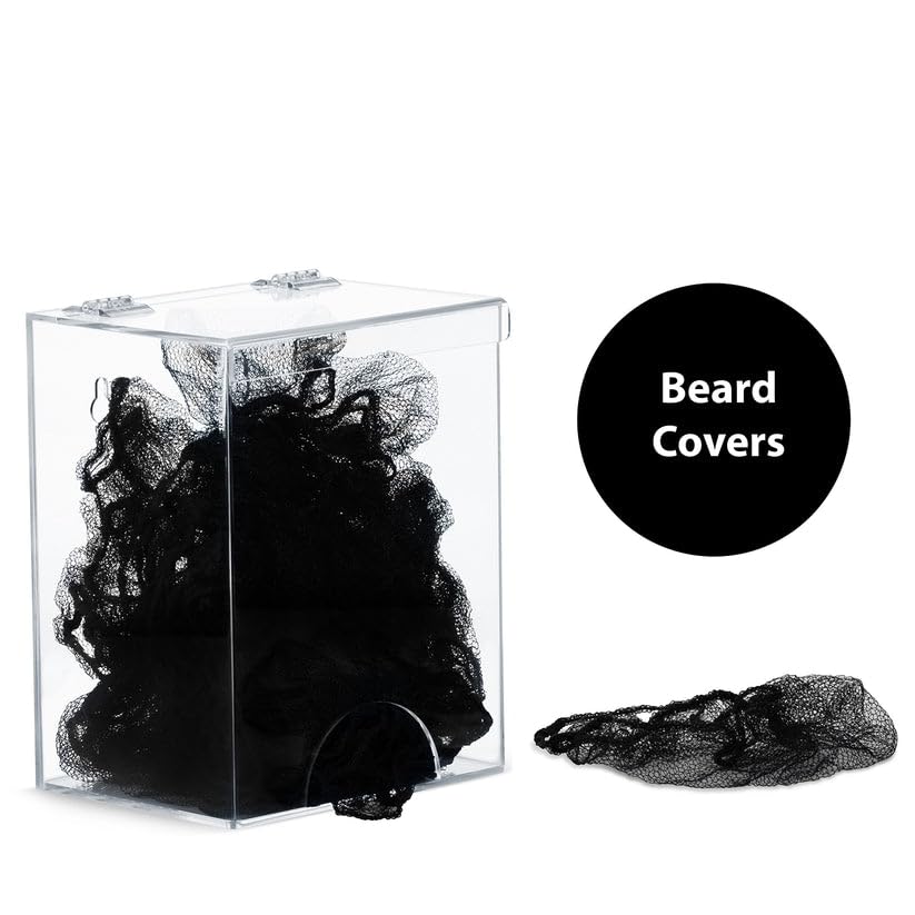 Inevibe Hairnet Dispenser & Glove Holder, Universal Storage for Bulk Items | Acrylic Organizer for Beard Covers, Safety Glasses, Face Masks, Shoe Covers, Earplugs for Medical, Restaurant, Home Use