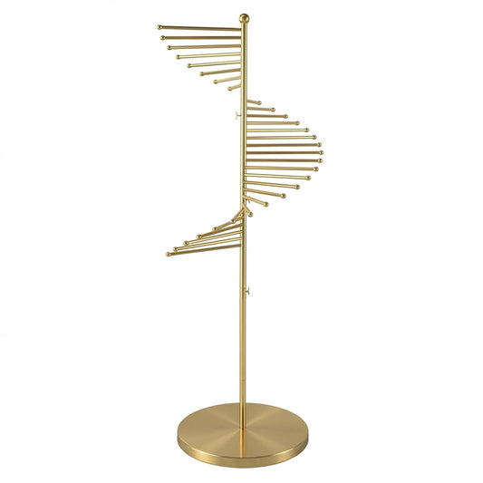 Scarf Rack Free Standing, Metal Spiral Hijab Stand, 30 Rods | Commercial Scarf Holder for Multiple Scarves Hat Belt Pants, 42x170cm/17x67in Space Saving Organizer