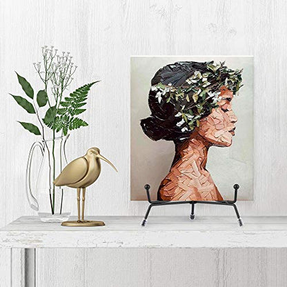 Mocoosy 6 Pack 3 Size Improved Anti-Slip Black Plate Stands for Display | 4 6 8 Inch Plate Holder Display Stands, Iron Wire Easel, Frame Stand for Pictures, Photos, Decorative Platter, Tabletop Art