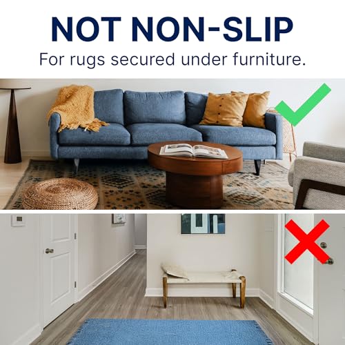 RUGPADUSA - Basics - 8'x10' - 1/4" Thick - 100% Felt - Protective Cushioning Rug Pad - Safe for All Floors and Finishes Including Hardwoods