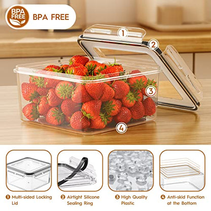 40 PCS Food Storage Containers with Lids Airtight (20 Containers & 20 Lids), Leak proof Meal Prep Container Set for Kitchen Storage, BPA-free, PVC-free Plastic, Microwave/Dishwasher Safe, Labels & Pen