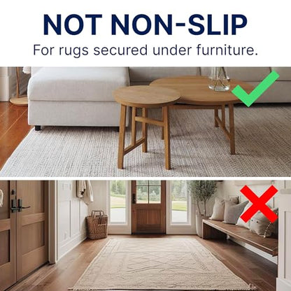 RUGPADUSA - Eco-Plush - 8'x10' - 1/2" Thick - 100% Felt - Luxurious Cushioned Rug Pad - Available in 3 Thicknesses, Many Custom Sizes