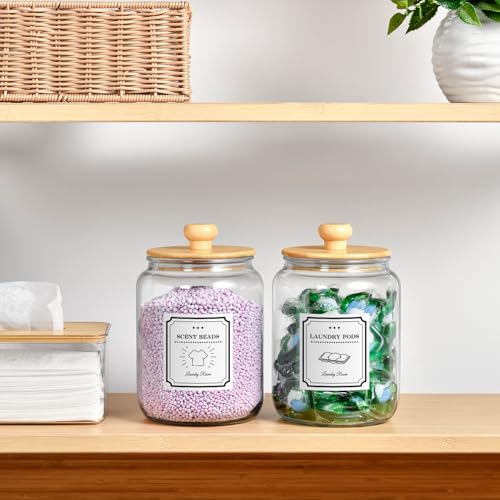 Laundry Pod Container and Dryer Sheet Holder,Laundry Room Organization | Laundry Detergent Sheets Dispenser Laundry Room Organization Storage Box for Powder,Scent Booster Beads,Dryer Balls,Bath Salt