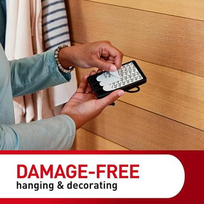 Command X-Large Black Triple Hooks, 2 Hooks, 6 Strips | Heavy Duty, Damage-Free Hanging with Adhesive Strips, No Tools Wall Hook for Hanging Decorations, Holds up to 10 lb