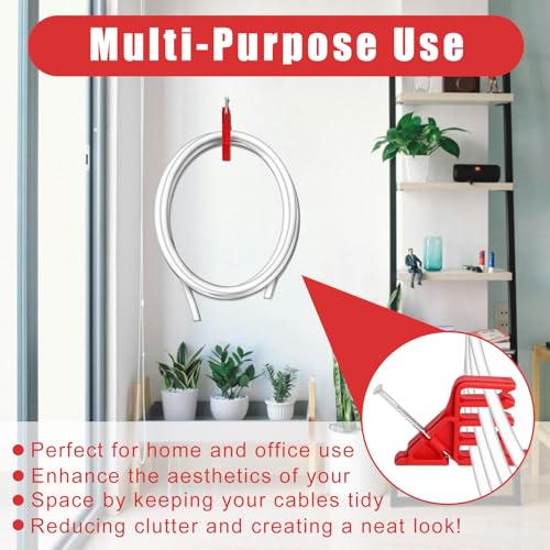 200 Pack Cable Stackers with Steel Nails, Multi-Cable Electrical Wire Clips | Insulated Cord Staples for Organizing Multiple Electrical Wires and Cables, Easy Nail-In Installation for Most Cable Types