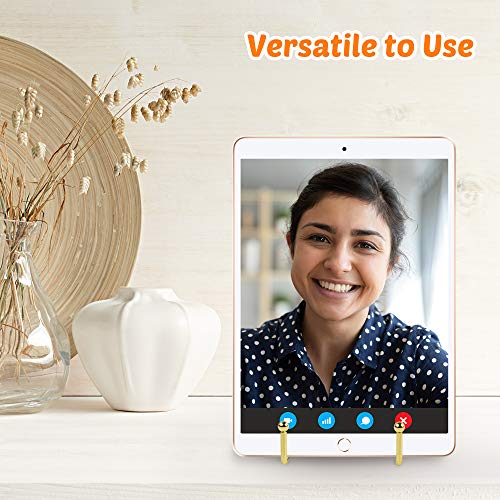 Mocoosy 2 Pack 6 Inch Plate Stands for Display, Gold Metal Display Stands | Square Wire Easel Stand, Plate Holder Display Stands, Frame Stands for Pictures, Photos, Decorative Platters, Table Arts