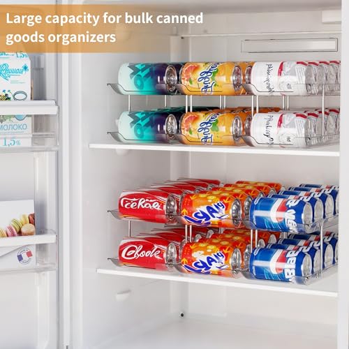 Can Organizer for Pantry, 36 Cans Stackable Rollin... (clear | Acrylic)