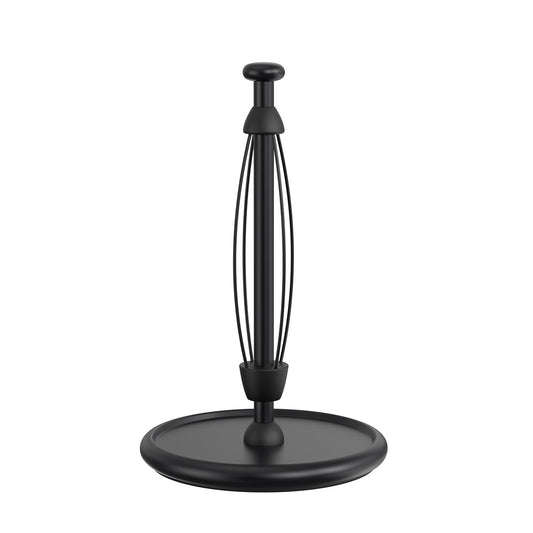 Paper Towel Holder Countertop with Weighted Base,... (Black | Stainless Steel)