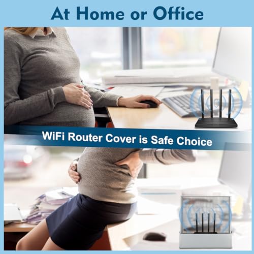 Large WiFi Router Cover - Blocks 90% of Router Emf & 5G | Emf Shielding Box Allows Uninterrupted Use WiFi - Faraday Cage Emf Protection - Two Year Warranty
