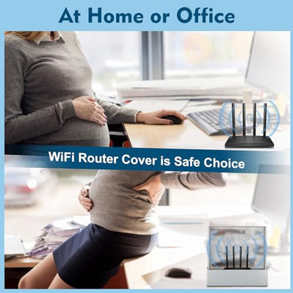 Large WiFi Router Cover - Blocks 90% of Router Emf & 5G | Emf Shielding Box Allows Uninterrupted Use WiFi - Faraday Cage Emf Protection - Two Year Warranty