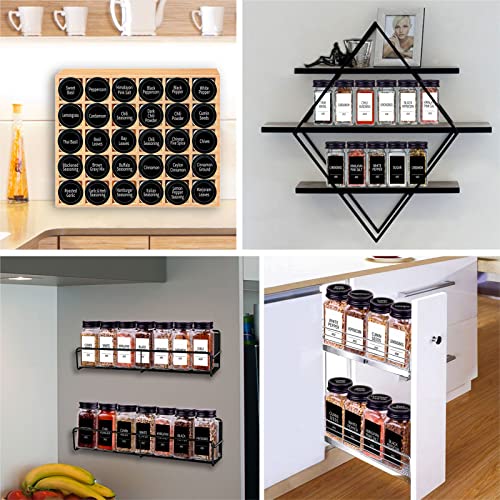 66 Pack Glass Spice Jars with Labels, 4oz Spice Containers