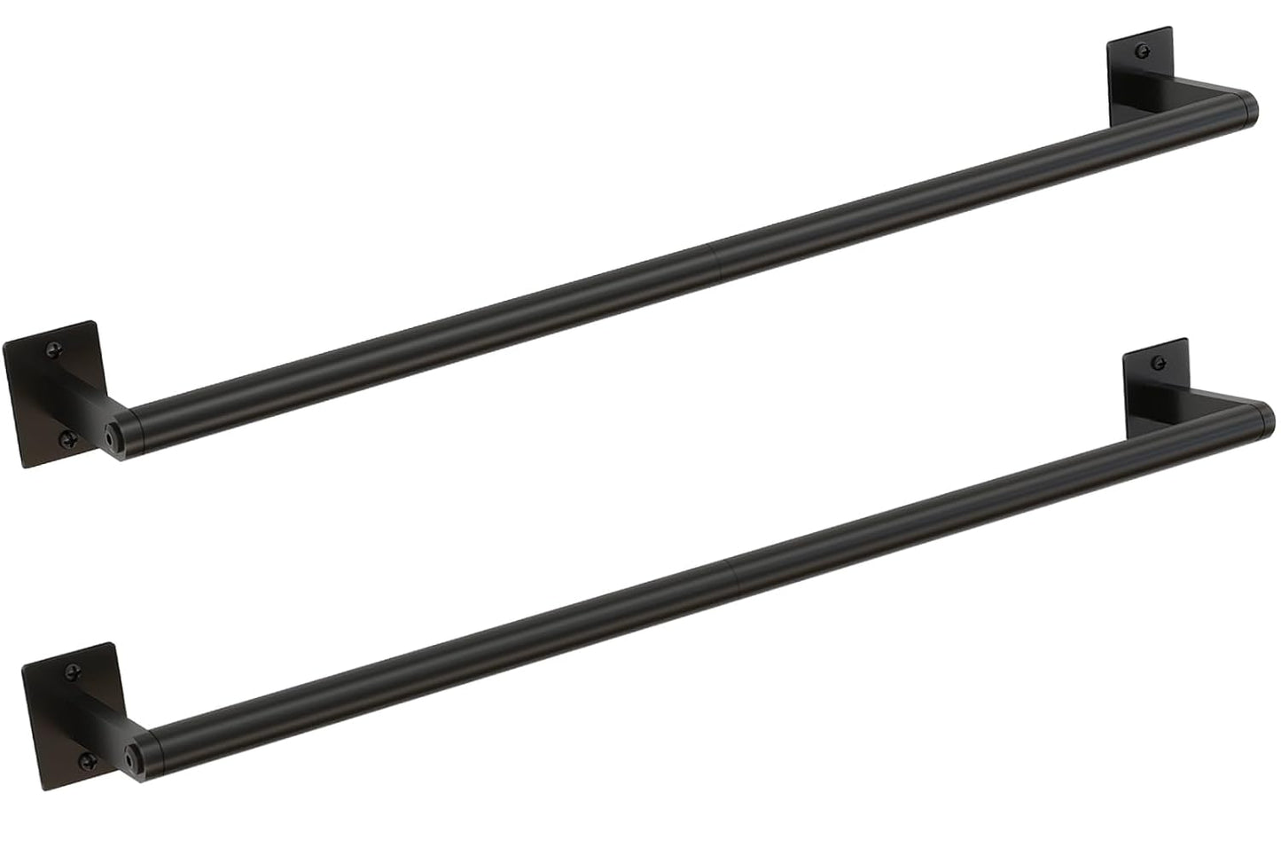 2 Packs 24 Inch Bathroom Towel Bar, Matte Black Towel Racks for Bathroom, JIAPAIDUO Bathroom Towel Rack Wall Mounted, Bath Hand Towel Holder Organizer, Modern Home Decor Towel Rod