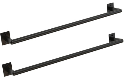 2 Packs 24 Inch Bathroom Towel Bar, Matte Black Towel Racks for Bathroom, JIAPAIDUO Bathroom Towel Rack Wall Mounted, Bath Hand Towel Holder Organizer, Modern Home Decor Towel Rod