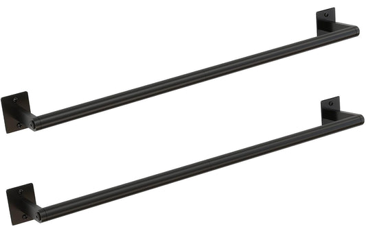 2 Packs 24 Inch Bathroom Towel Bar, Matte Black Towel Racks for Bathroom, JIAPAIDUO Bathroom Towel Rack Wall Mounted, Bath Hand Towel Holder Organizer, Modern Home Decor Towel Rod