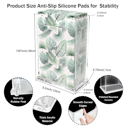 Acrylic Napkin Holder For Table,Vertical Guest Towel Dispenser | Paper Towel Holder,4mm Thick,Waterproof ,Stackable Hand Towel Box,for Bathroom,Kitchen Dining Table, Home ,Hotel,Modern Gift