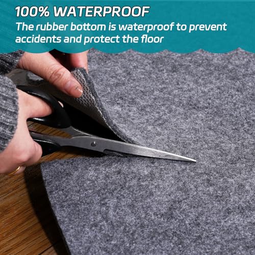 Waterproof Rug Pad Round 1/8 Thick Waterproof Non-Slip Rug Pad, Pad for Hardwood Floors,Rug Pads for All Floors and Finishes, Keeps Carpets in Place Soft and Safe（6FT）