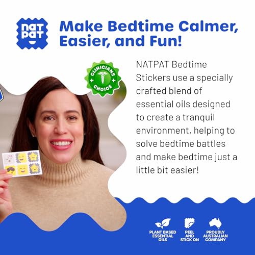 NATPAT Bedtime Sleepy Patch Sleep Promoting Stickers for Kids and Adults | Chemical & Drug Free Sleep Support, Melatonin Free, Children’s Sleep Aid, Natural Sleep Patch (24 Pack)